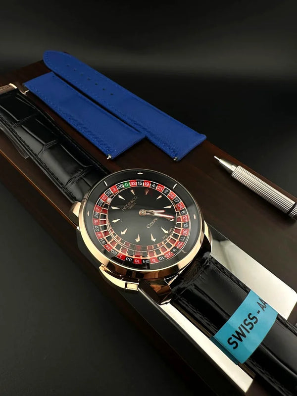 Casino Luxury Watch – Elegant leather strap Design | Premium Heavy Weight Timepiece