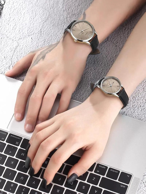 Tomi Leather Strap Couple Watches